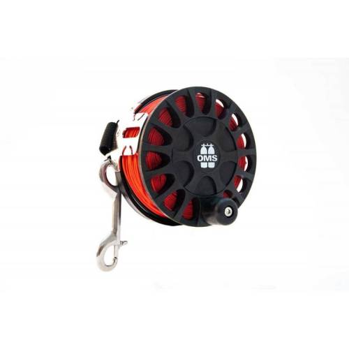 Carrete OMS SMARTREEL con freno y mosquetón de acero inoxidable