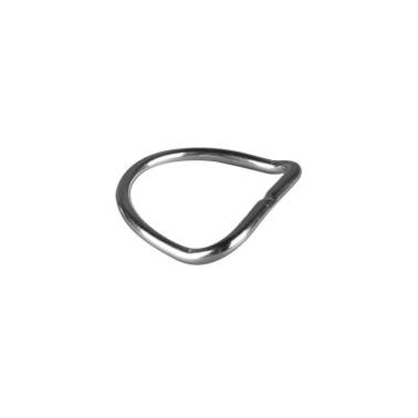 Anneau D courbé 45° inox 50mm OMS|