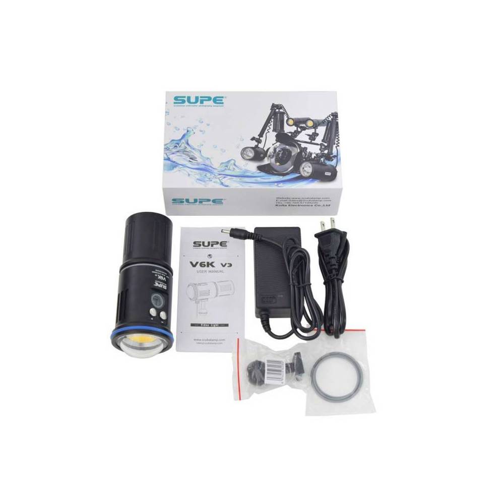 Phare de plongée vidéo 12000 lumens V6KV3 SUPE|