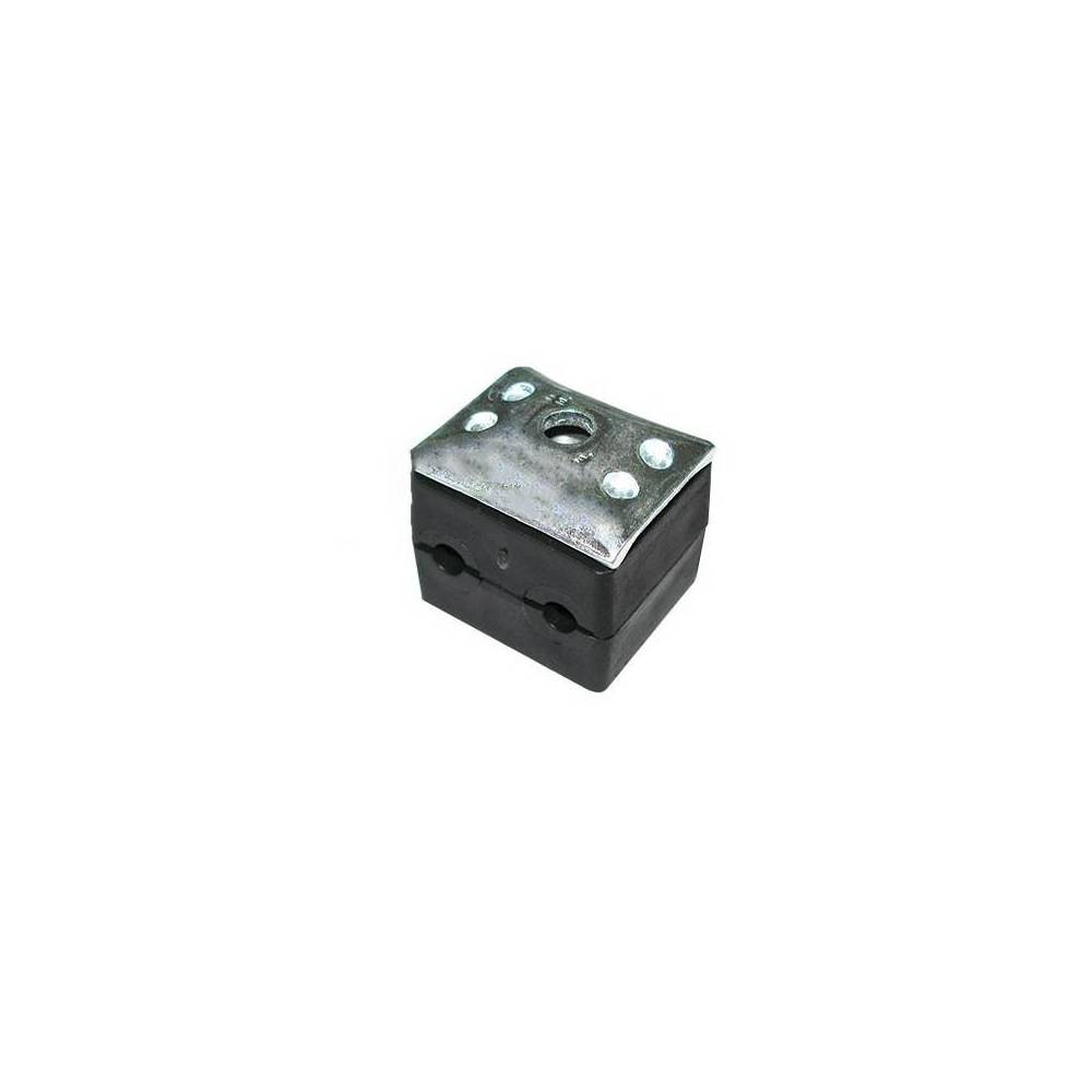Clamp for 2 tubes with top plate|