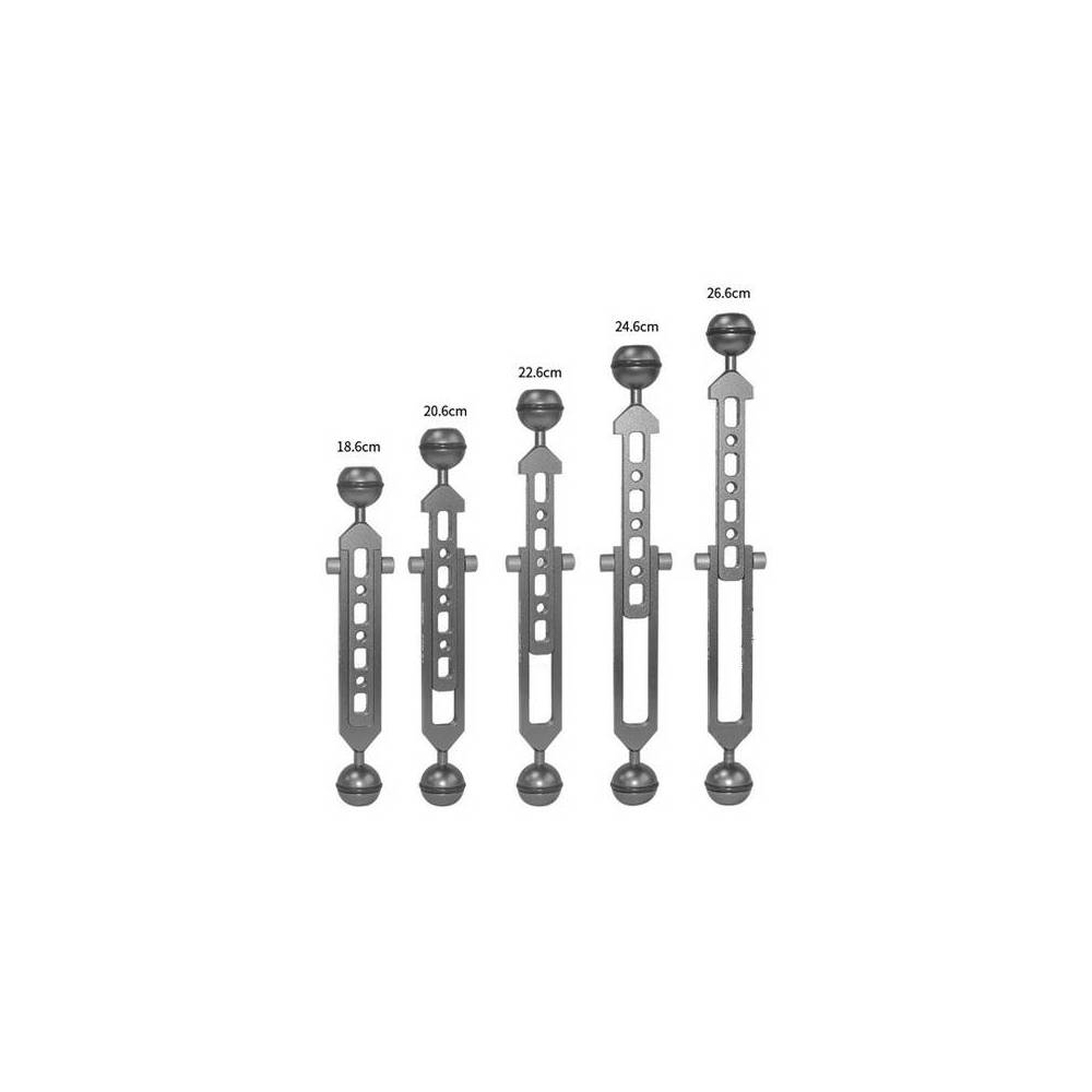 Adjustable aluminium arm with 25mm balls SUPE|