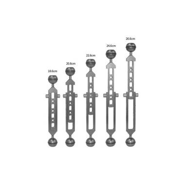 Brazo ajustable de aluminio con bolas de 25 mm SUPE|