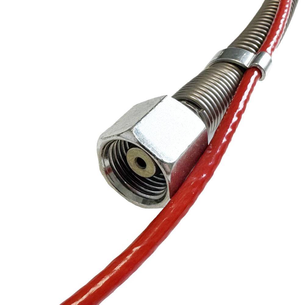 BAUER HP hose with springs and anti-kink cable|
