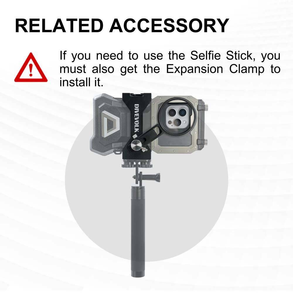 Underwater selfie stick for DIVEVOLK housing|