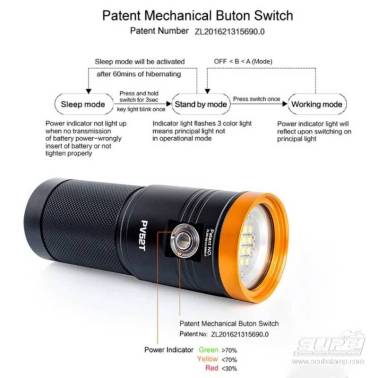 Phare de plongée compact 5000 lumens PV52T SUPE|
