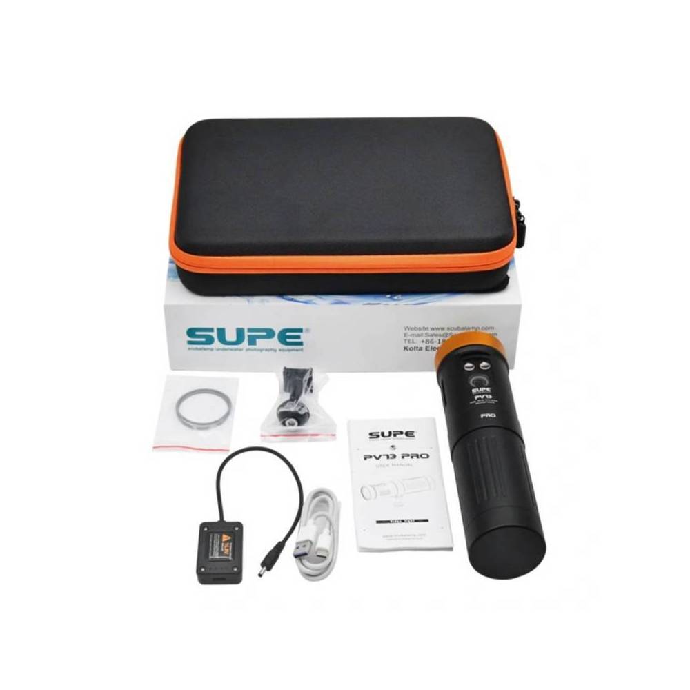 SUPE PV73PRO dual beam diving light 7000 lumen|