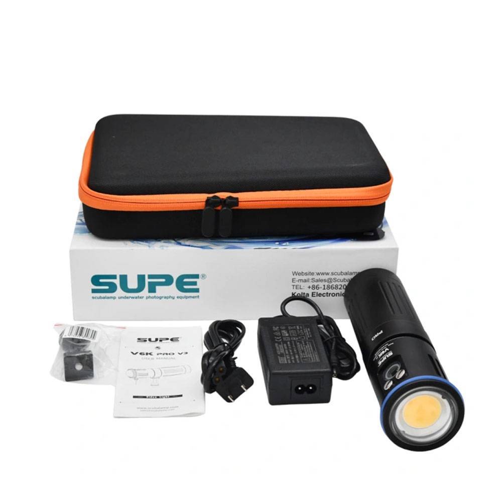 SUPE V6KPRO V3 video diving light 12000 lumen|
