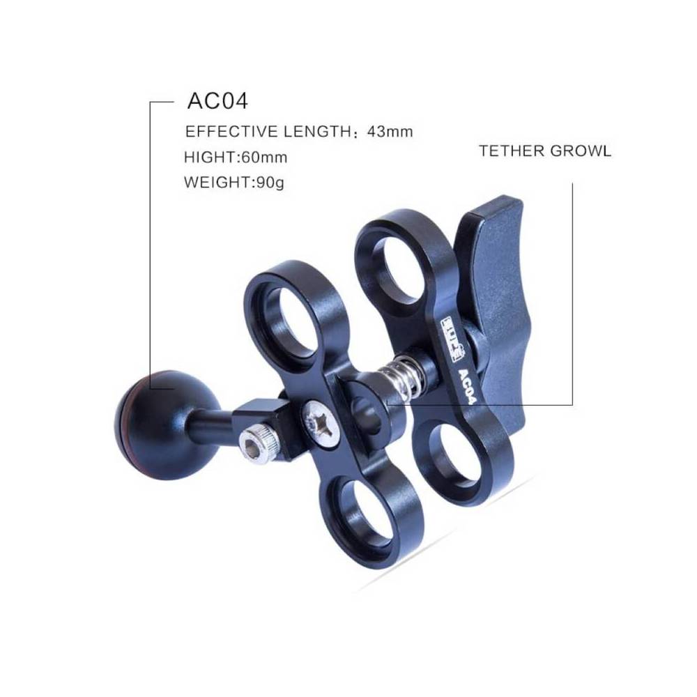 Abrazadera de bola 25mm AC04 SUPE|