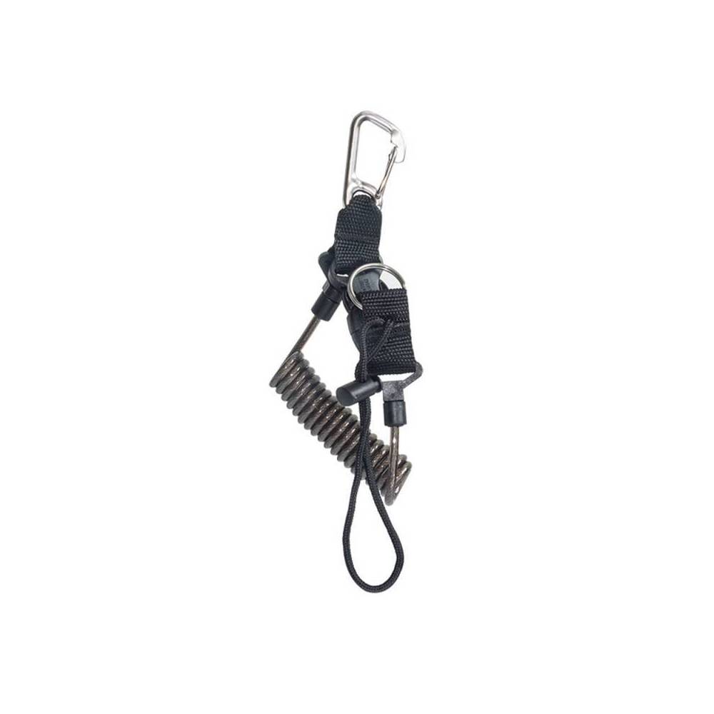 SUPE spiral safety lanyard with snap hook|
