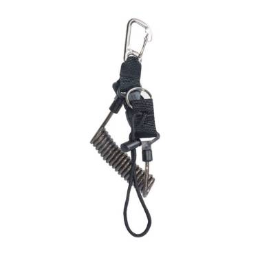 SUPE spiral safety lanyard with snap hook|