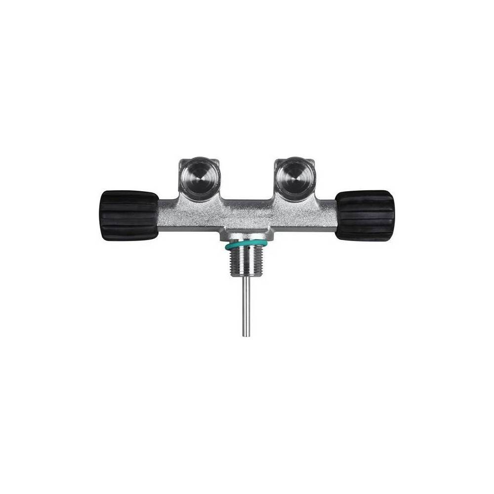 Inline double valve DIN 230 bar SCUBATEC