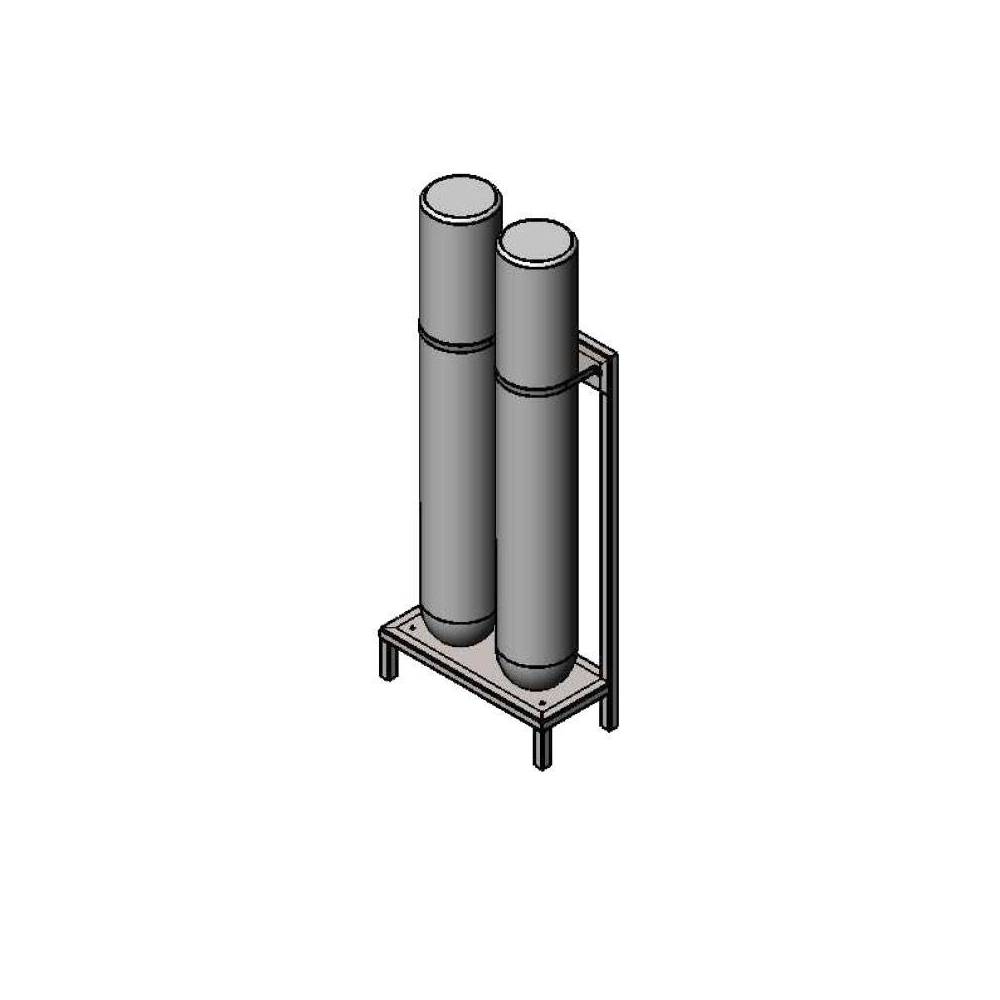 Rack tampon bouteilles 50L 300 bars châssis autoporteur|