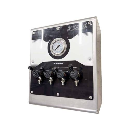 Rampa de inflado de 4 salidas con válvulas joystick COLTRI