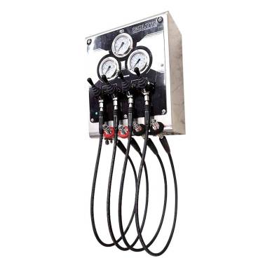 Rampe de gonflage 4 sorties à double pression avec vannes joystick COLTRI|