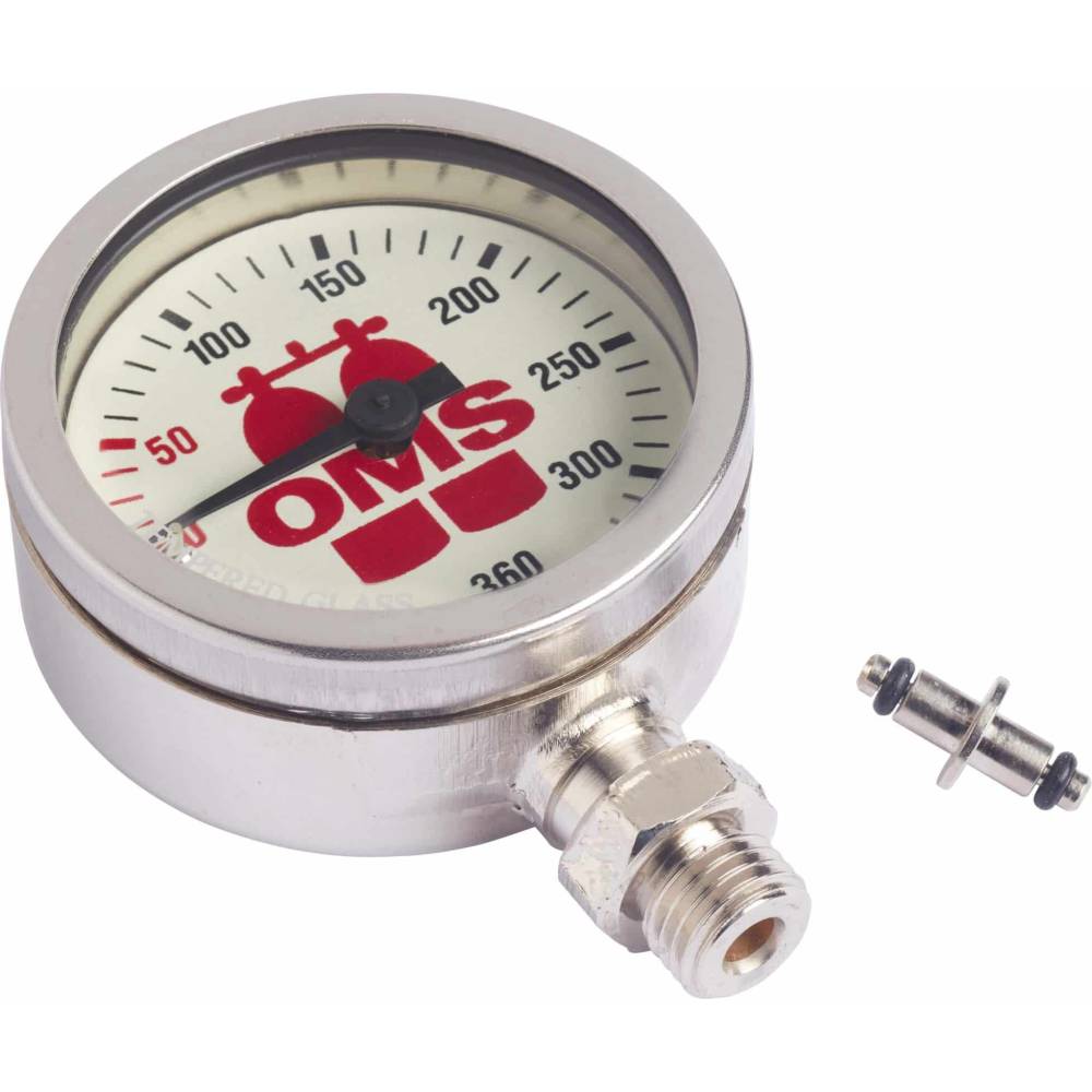 Manómetro de buceo OMS de 52mm y 360 bares|