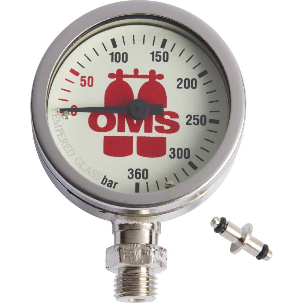 Manómetro de buceo OMS de 52mm y 360 bares|