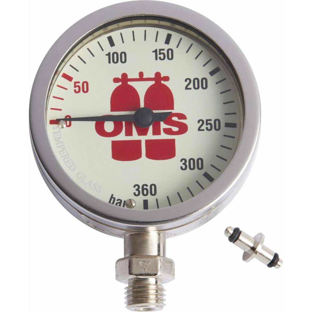 Manómetro de buceo OMS de 63mm y 360 bares|