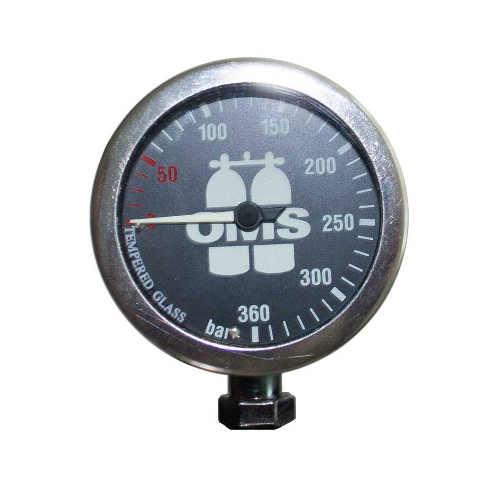 Manómetro de buceo MASTER SPG OMS de 63mm y 360 bares|