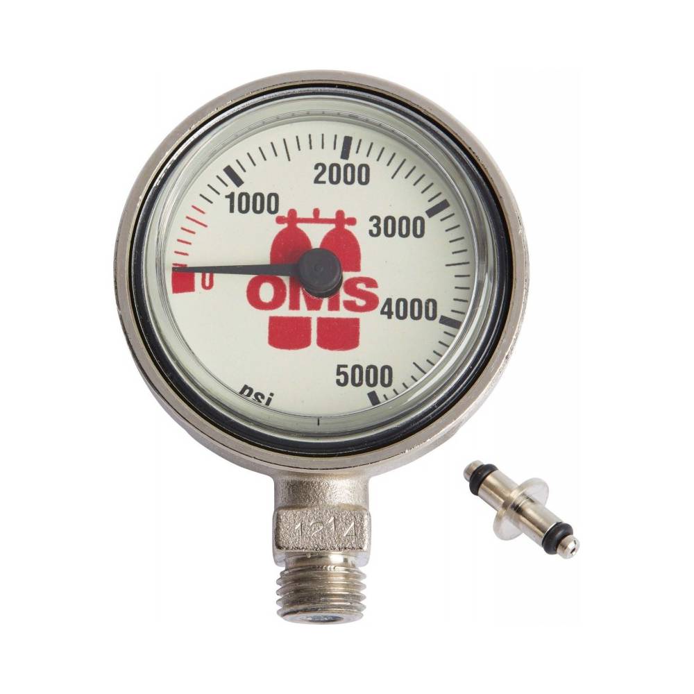 Manómetro de buceo OMS de 25mm y 5500 PSI|