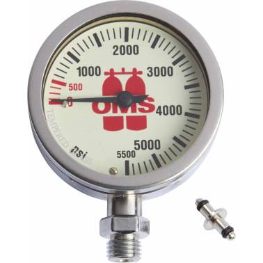 Manomètre de plongée 63mm 5500 PSI OMS|