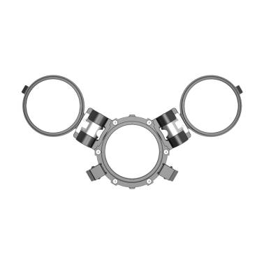 Soporte pivotante doble para objetivo macro MARELUX|