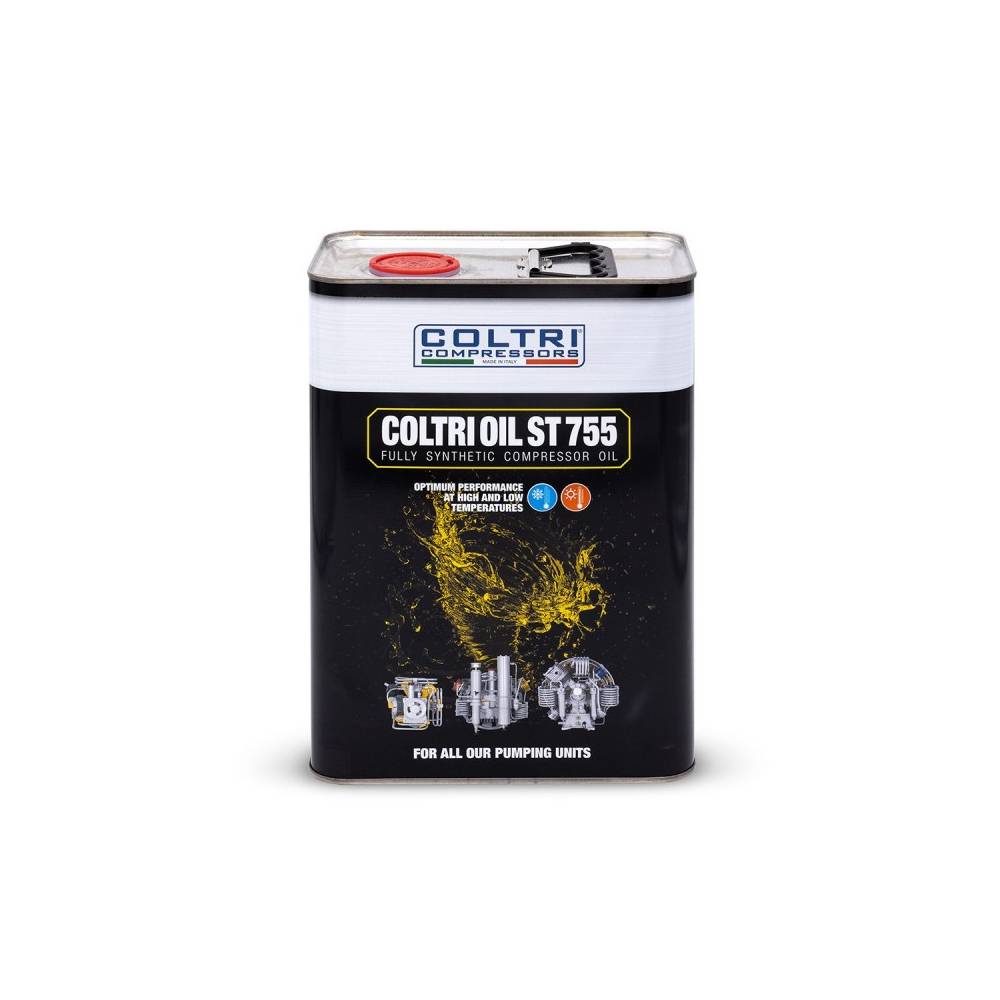 Bidon 5L Huile Synthétique Coltri ST755 pour Compresseur|