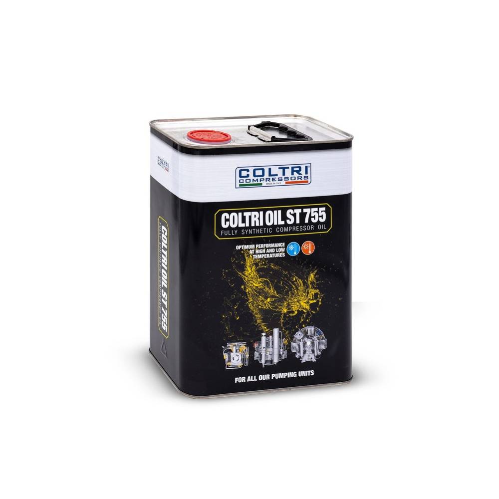 Bidon 5L Huile Synthétique Coltri ST755 pour Compresseur|