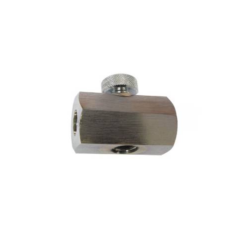 Bloque de 3 vías 1/4" BSP hembra con purga