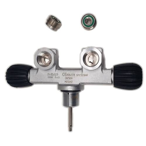 Robinet double en ligne DIN 230 bar S.o.S