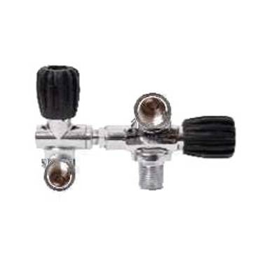 Double modular right internal valve DIN 300 bar S.o.S