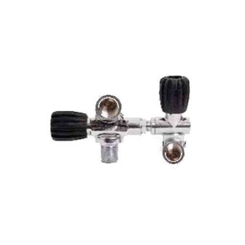 Double modular left internal valve DIN 300 bar S.o.S