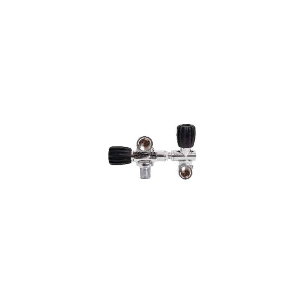 Double modular left internal valve DIN 300 bar S.o.S