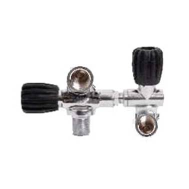 Double modular left internal valve DIN 300 bar S.o.S