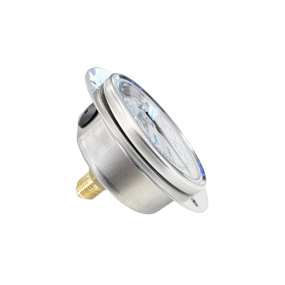 Manomètre axial 0-500 bar D63mm à glycérine fixation collerette COLTRI
