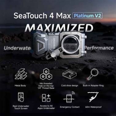 Caisson étanche pour smartphones SeaTouch 4 Max Platinium DIVEVOLK