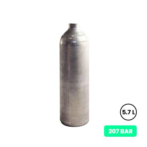 S40 5,7L 207 bar raw alu diving cylinder