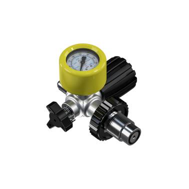 Robinet de gonflage DRV DIN 232 bar avec manomètre COLTRI