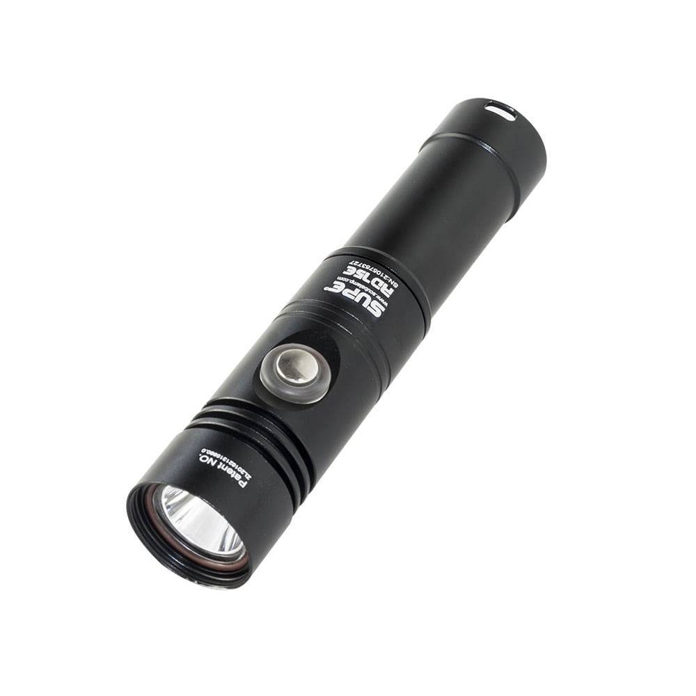 Lampe de plongée d'exploration plongée sous-marine 1200 lumens noir RD75E SUPE