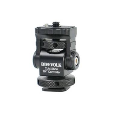 DIVEVOLK Flash Shoe to 1/4″ Adapter